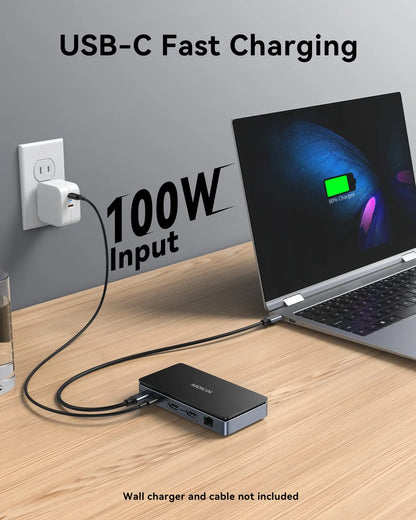 MOKiN 8 IN 1 Docking Station Dual 4k@60Hz HDMI