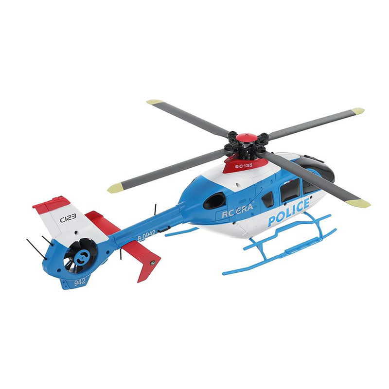 RCERA EC135 C123 RC Helicopter 4CH 6-Axis Gyro Direct drive dual brushless optical flow positioning Air pressure fixed altitude true ducted Helicopter
