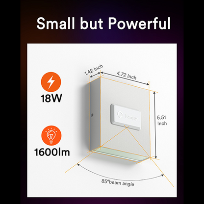 Lumary Smart Wall Sconce Light Up Down Wall Lamp Dimmable 18W 1600LM 2 PCS