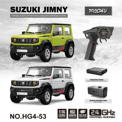 HG HG4-53 TRASPED SUZUKI JIMNY RC Car 1/16 4WD Rock Crawler LED Light Simulated Sound Off-Road Climbing Truck Full Proportional RC Toys
