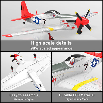 RC Airplane VolantexRC Mustang P51D 768-1 750mm Wingspan EPO Warbird  RTF Plane