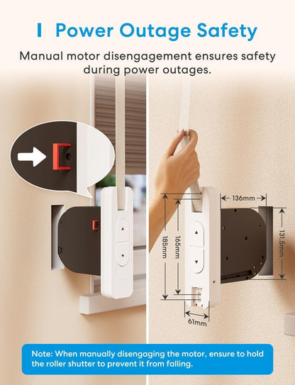 Meross Matter Smart Roller Shutter Belt Winder, MRS200MA(EU Version)