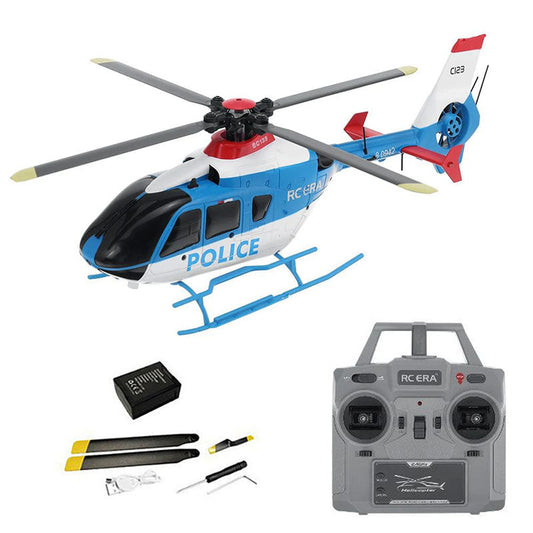 RCERA EC135 C123 RC Helicopter 4CH 6-Axis Gyro Direct drive dual brushless optical flow positioning Air pressure fixed altitude true ducted Helicopter