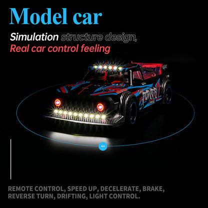 Wltoys 104072 4WD RC Drift Car High Speed 60 KM/H 1/10 2.4G  Brushless RC Car Metal Chassis with LED Light
