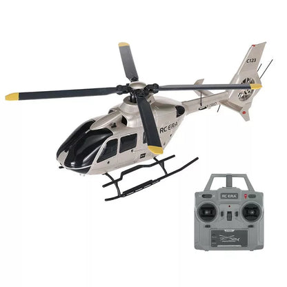 RCERA EC135 C123 RC Helicopter 4CH 6-Axis Gyro Direct drive dual brushless optical flow positioning Air pressure fixed altitude true ducted Helicopter