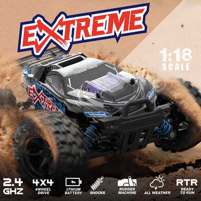 Coche RC todoterreno de alta velocidad a escala 1:18, escalada, 4x4, impermeable, derrape