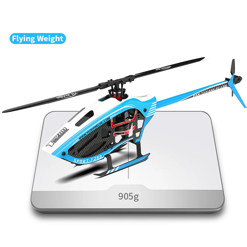 YXZNRC F280 RC Helicopter 6-Axis Gyro 3D6G Dual Brushless Direct Drive Motor Flybarless 2.4G 6CH Helicopter Toy