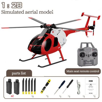 RCERA C189 MD500 Bird RC Helicopter 1:28 TUSK Dual Brushless Simulation 6-Axis Gyro Barometric Altitude Hold Helicopter Toys