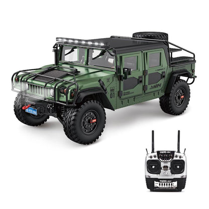 HG P415A 4WD Hummer H1 U.S Military Truck 1/10 RC Car Metal Simulation Pickup Upgraded Sound/Light effect Toys Gifts
