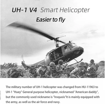 FLYWING UH1 Huey Helicopter V4 Upgrade Version 450L Class 6CH Brushless GPS Stabilized Altitude Hold RC Helicopter H1 Flight Controller