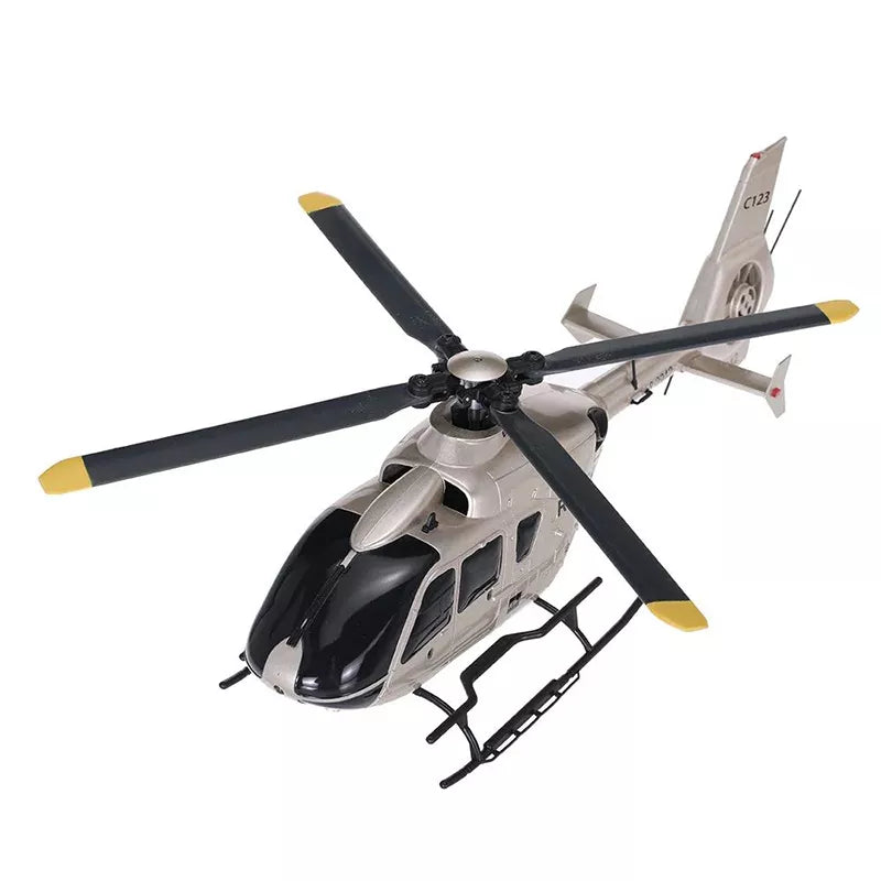 RCERA EC135 C123 RC Helicopter 4CH 6-Axis Gyro Direct drive dual brushless optical flow positioning Air pressure fixed altitude true ducted Helicopter
