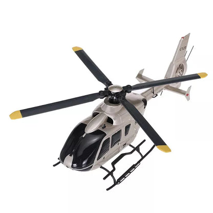 RCERA EC135 C123 RC Helicopter 4CH 6-Axis Gyro Direct drive dual brushless optical flow positioning Air pressure fixed altitude true ducted Helicopter