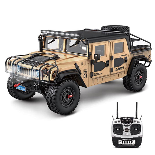 HG P415A 4WD Hummer H1 U.S Military Truck 1/10 RC Car Metal Simulation Pickup Upgraded Sound/Light effect Toys Gifts