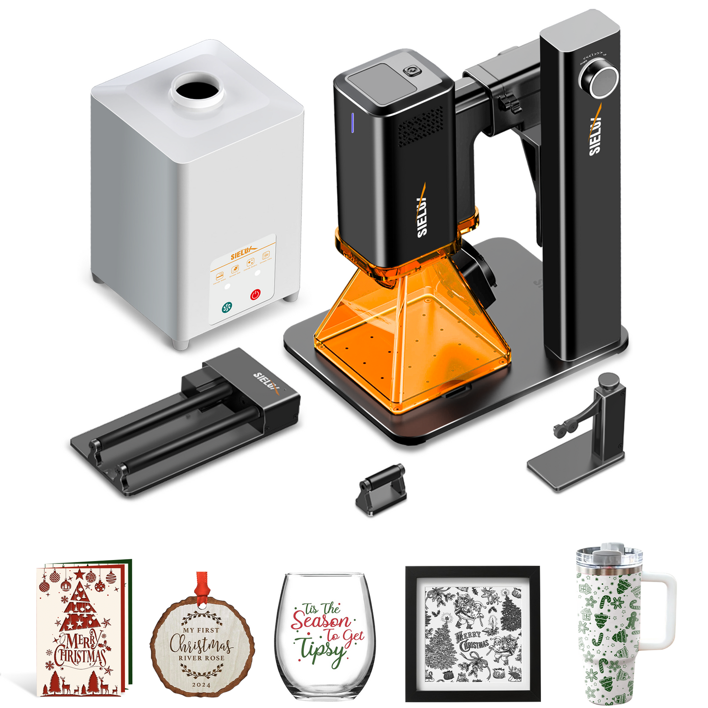 SL2 10W Diode Laser Engraver Machine, Only 1.76 lbs, 4000mm/s Lightning Speed, Ultra HD Handheld Portable Laser Engraving Machine for Wood, Leather, Acrylic, Glass, Coated Metal(with Roller)