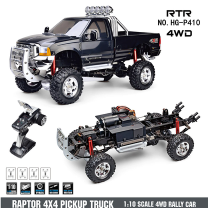 HG P410 4WD RC Car Pickup 1/10 2.4G Truck Climbing off-road Vehicle Ford F350 Toys Gifts