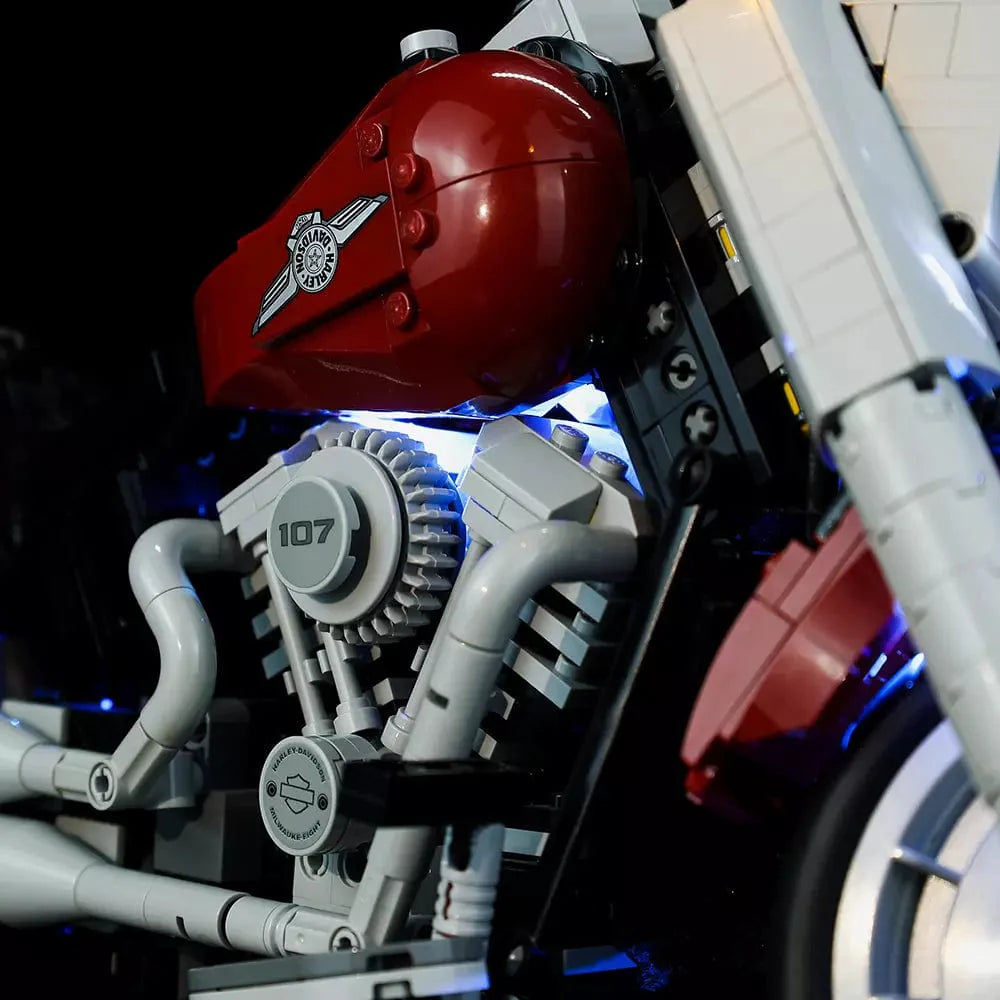 Kit de luces LEGO Harley-Davidson® Fat Boy® n.° 10269 (rueda azul)