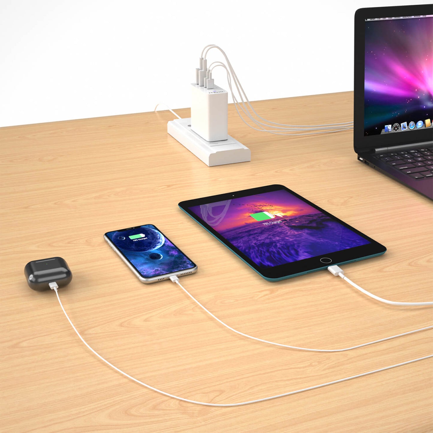 شاحن حائط ITEHIL 100 واط سريع الشحن بمنفذ USB-C PD (إضافي: قابس الاتحاد الأوروبي وقابس المملكة المتحدة)