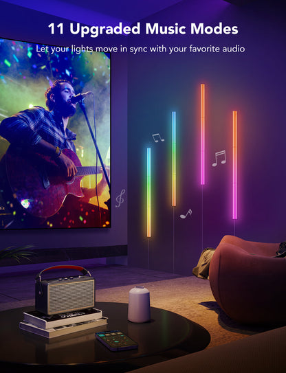 مصابيح حائط Glide Lively RGBIC المجددة