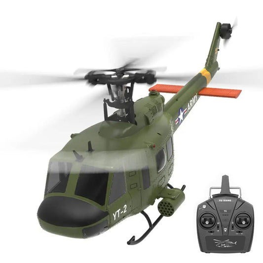 YXZNRC F07 UH1D Huey Helicopter 6-Axis Gyroscope and Optical Flow Localization 1:34 RC Helicopter