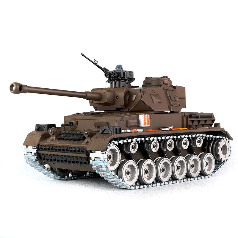 RC Tank Germany lV ZY 826 PRO 1:18 RC Car Metal Track Metal Road Wheels Electric Battle RC Tank Toy