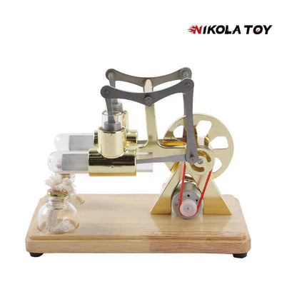 Bamboo Based Twin Cylinder Stirling Engine