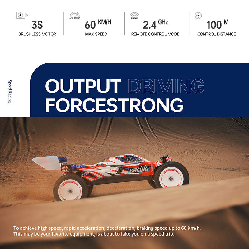 WLtoys 124008 Brushless RC Car 1:12 4WD Professional High Speed 60KM/H Off-Road Drift Racing Car