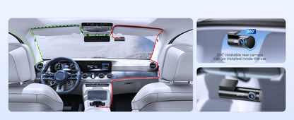 AZDOME M300S 2CH Dash Cam 4K with 5.8G WiFi GPS Voice Control WDR Night Vision 24H Parking Mode
