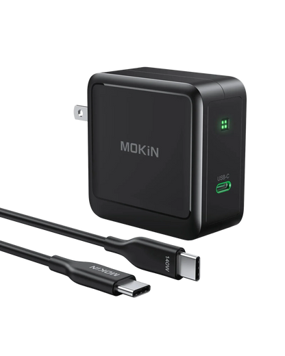 MOKiN 140W USB-C Charger - Fast Charging for iPhones, Laptops, Tablets