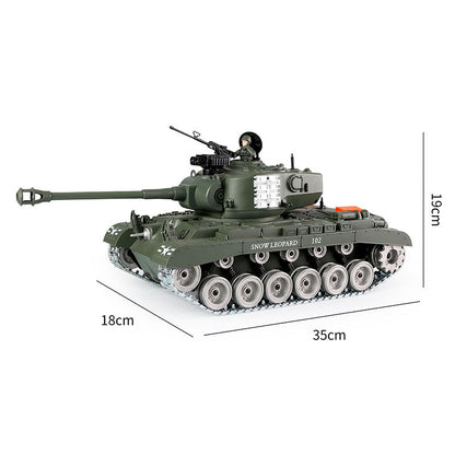 RC Tank US M26 Pershing ZY 814 PRO 1:18 RC Car Metal Track Metal Road Wheels Electric Battle RC Tank Toy