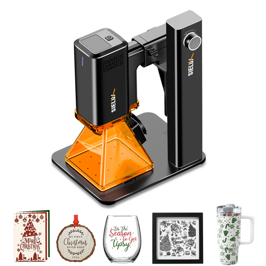SL2 10W Diode Laser Engraver Machine, Only 1.76 lbs, 4000mm/s Lightning Speed, Ultra HD Handheld Portable Laser Engraving Machine for Wood, Leather, Acrylic, Glass, Coated Metal(with Roller)