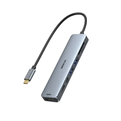 MOKiN 7-in-1 USB-C Hub for Everyday Use and On-the-Go Productivity