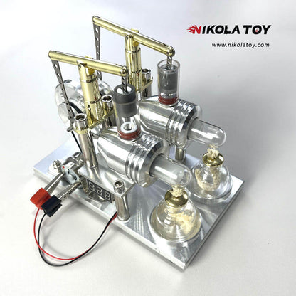 Double Cylinder Stirling Model+Voltmeter