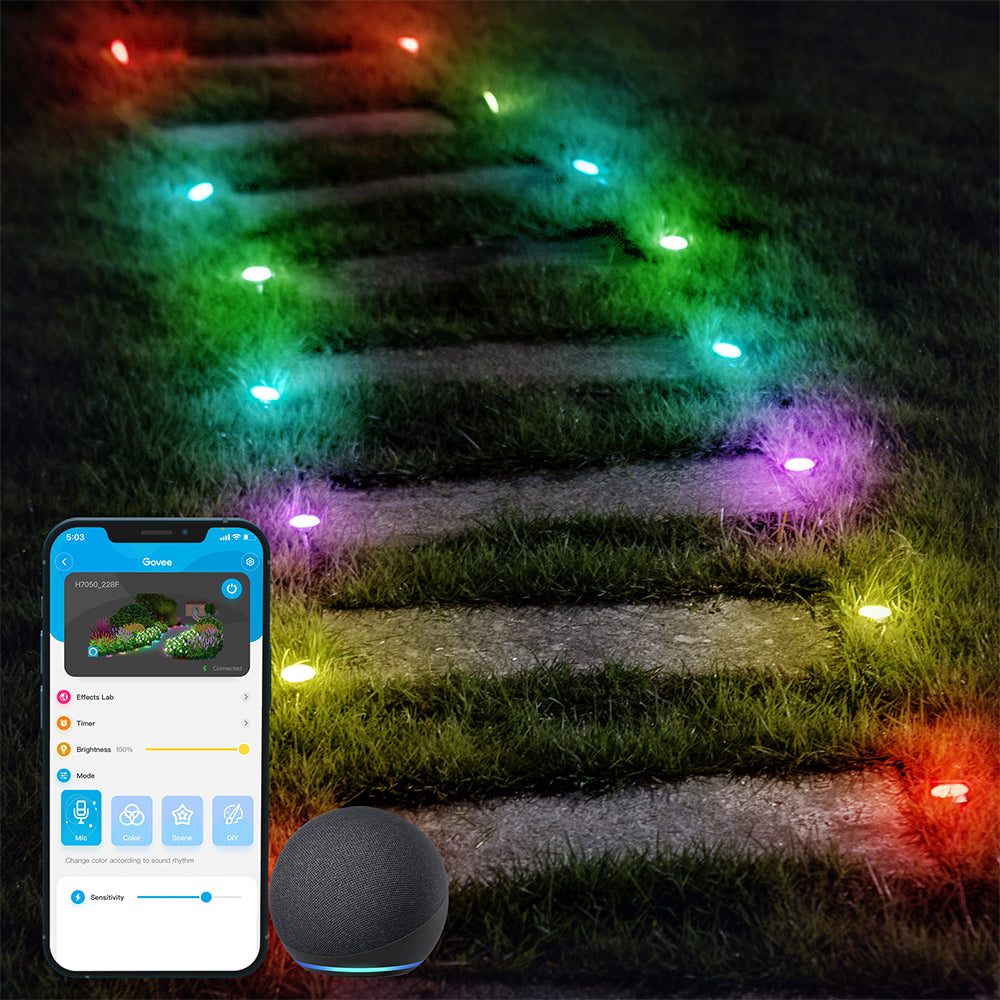 Refurbished RGBIC Wi-Fi + Bluetooth Outdoor Ground Lights