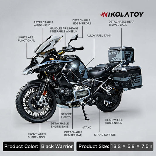 1/6 BMW R1250 GSADV Alloy Dynamic Motorcycle Model