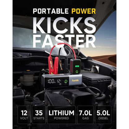 Fanttik X8 APEX Tire Inflator and Potent T10 1800 Amp Jump Starter