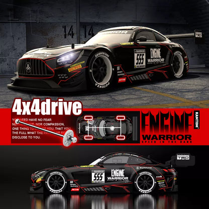KAMTOM KM1601 Black Series RC Drift Car 1:16 4WD Drift Model Car High Speed Racing Car With Light
