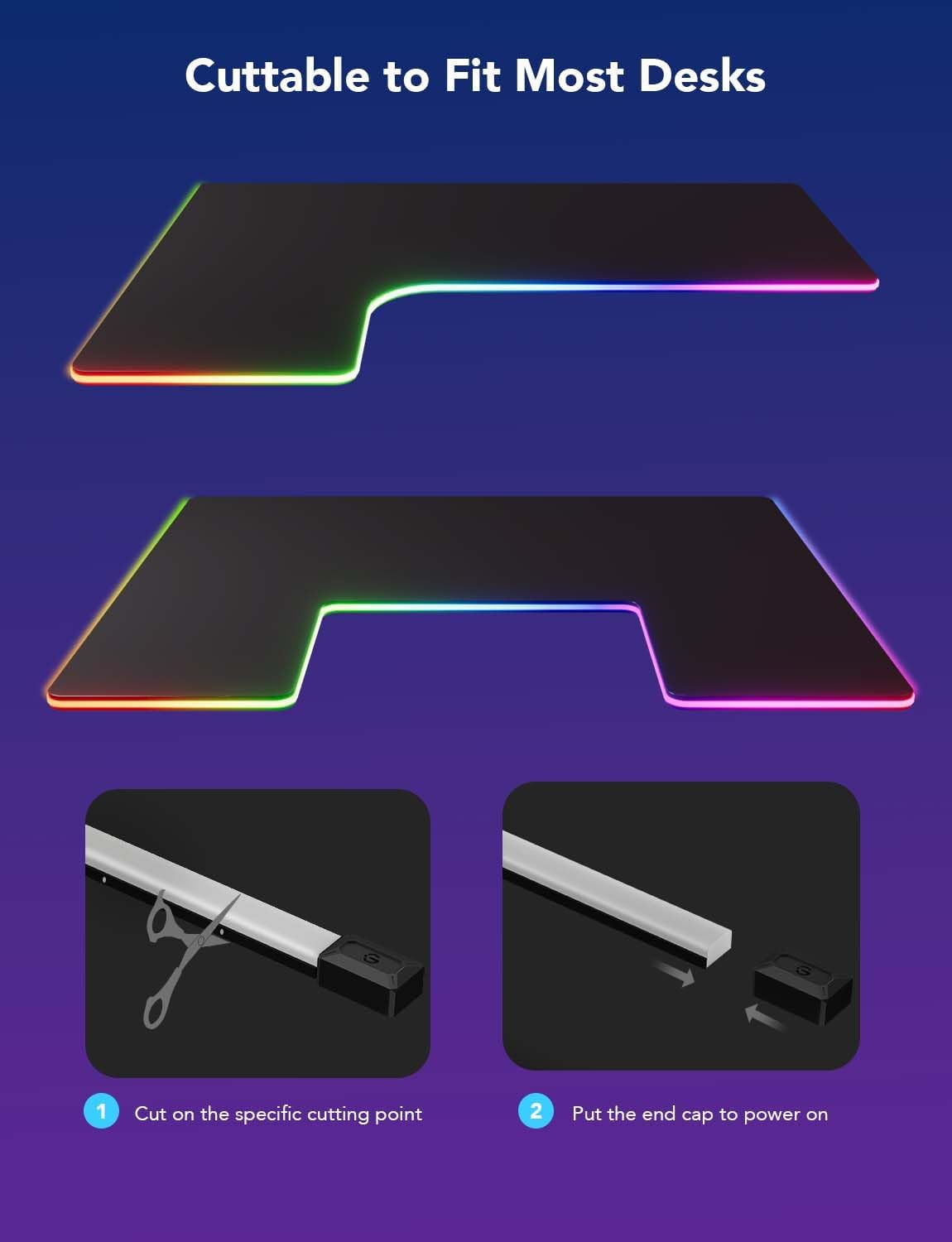 Refurbished Govee RGBIC LED Neon Rope Lights for Desks
