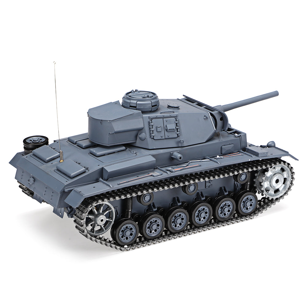 RC Tank Heng Long 3848-1 Germany Panzer III 1/16 Upgrade Metal RC Tank toys