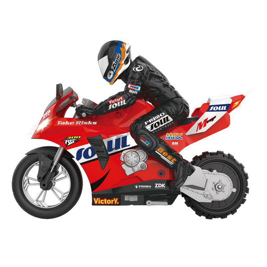 RC Motorcycle Upgraded 1:6 Self Balanced 360°rotating 6-axis gyro sound/light effect Stunt Car Toys