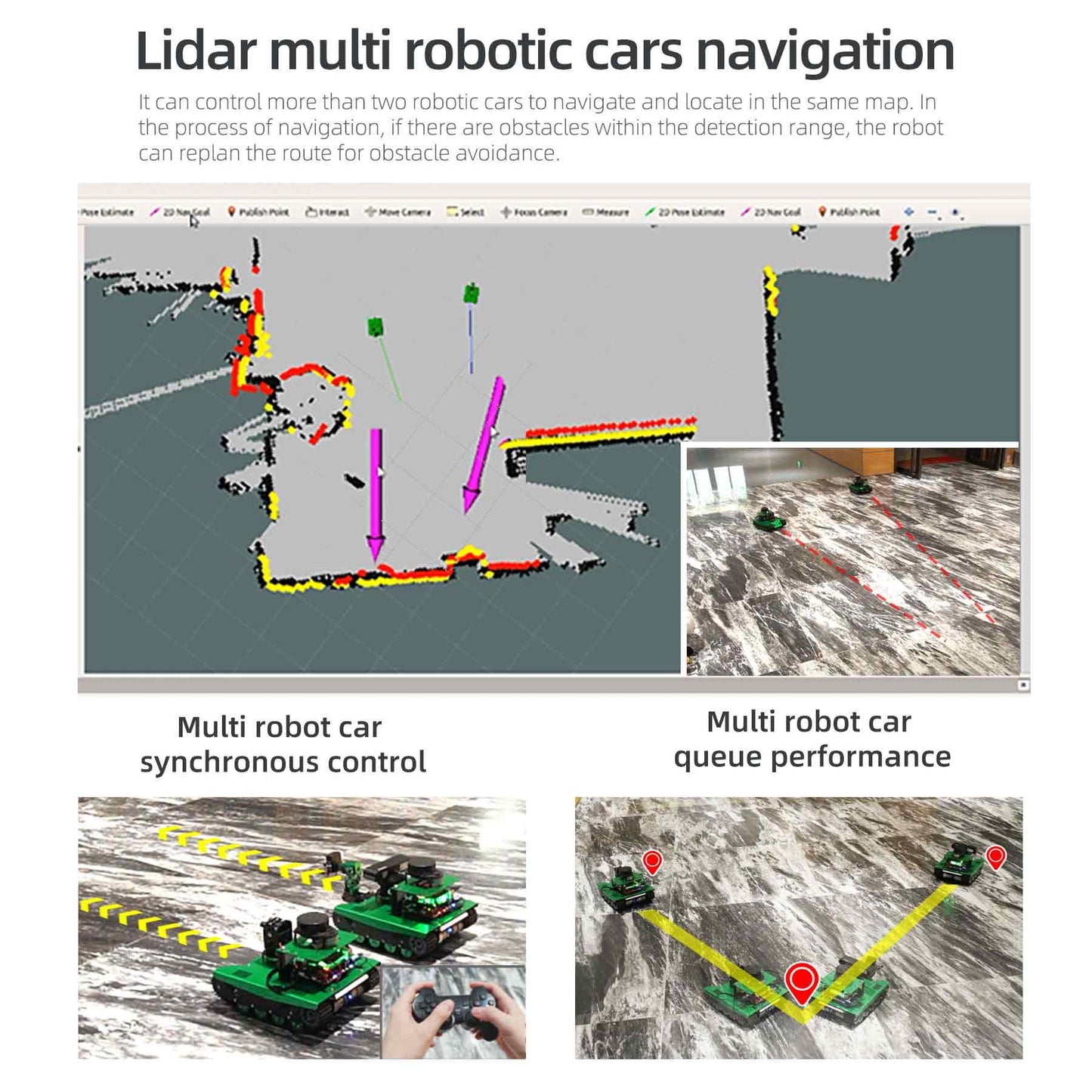 Yahboom ROS Transbot STEM Education Python Programming Robot with Lidar Depth camera MoveIt 3D mapping for Raspberry Pi