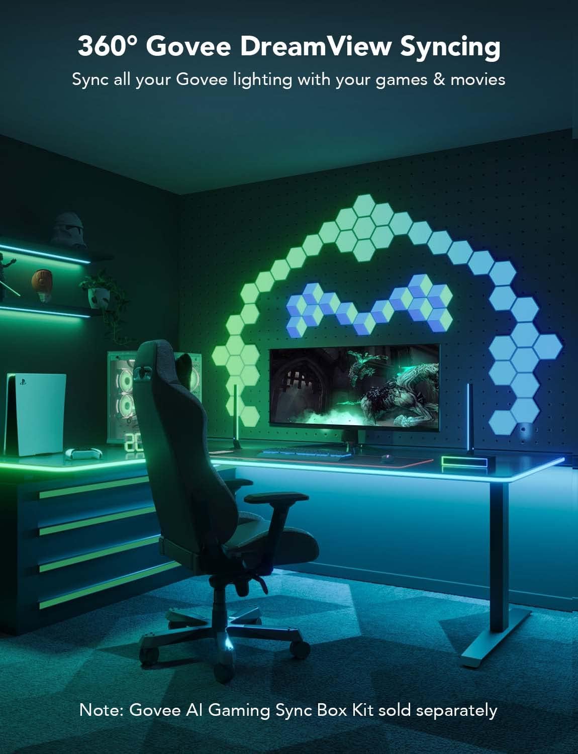 Refurbished Govee RGBIC LED Neon Rope Lights for Desks