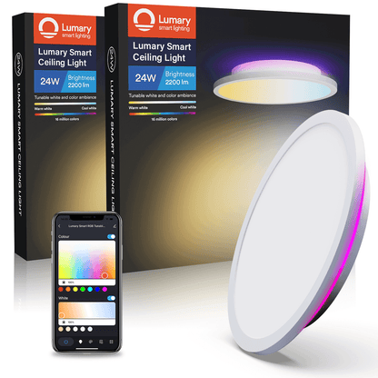 Lumary Wi-Fi Smart Ceiling Light With Ambient Light 24W 2PCS