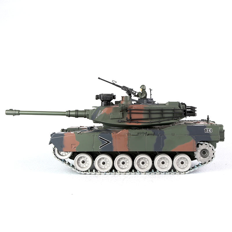 RC Tank US M1A2 ZY 817 PRO 1:18 RC Car Metal Track Metal Road Wheels Electric Battle RC Tank Toy