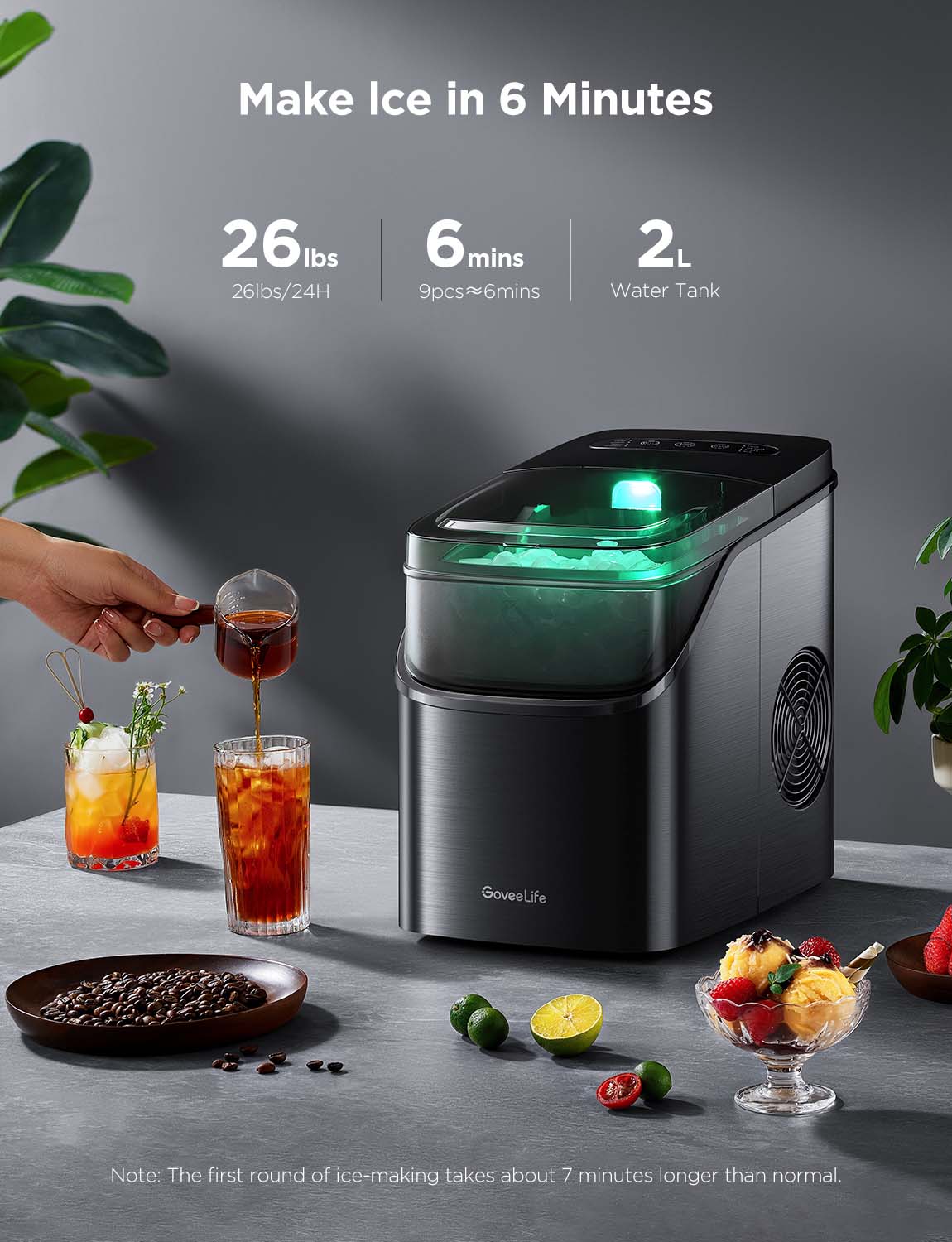 Refurbished GoveeLife Smart Countertop Ice Maker 1s