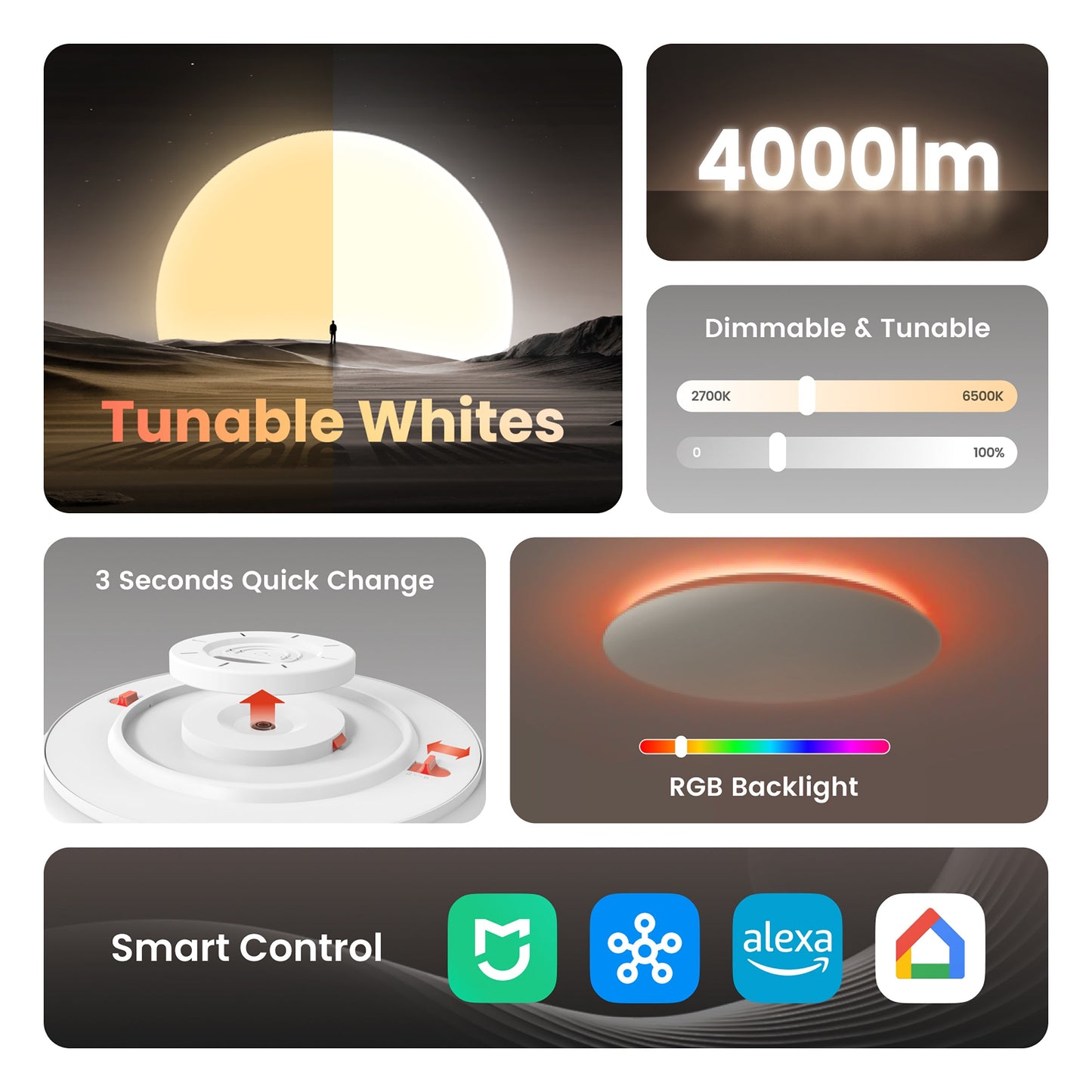 مصباح السقف الذكي Yeelight RGB من سلسلة C 