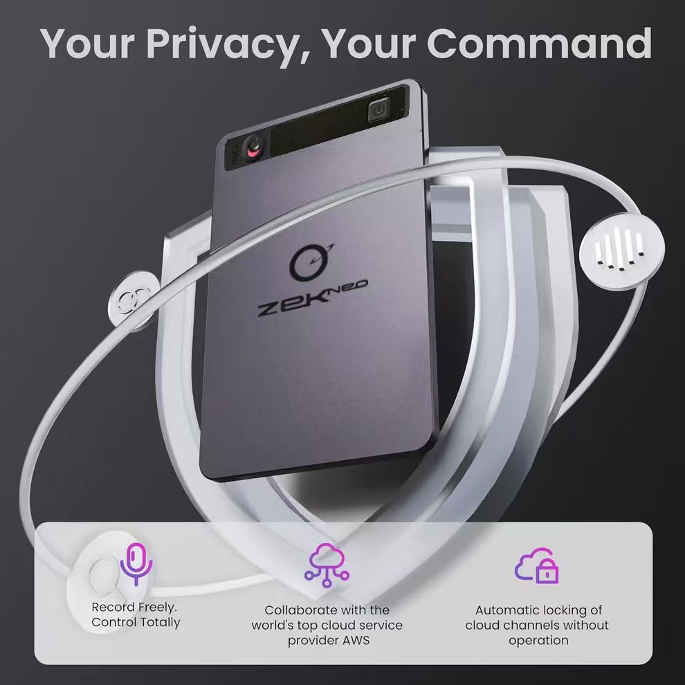 BKC × ZekNeo AI Voice Recorder with 8GB Memory