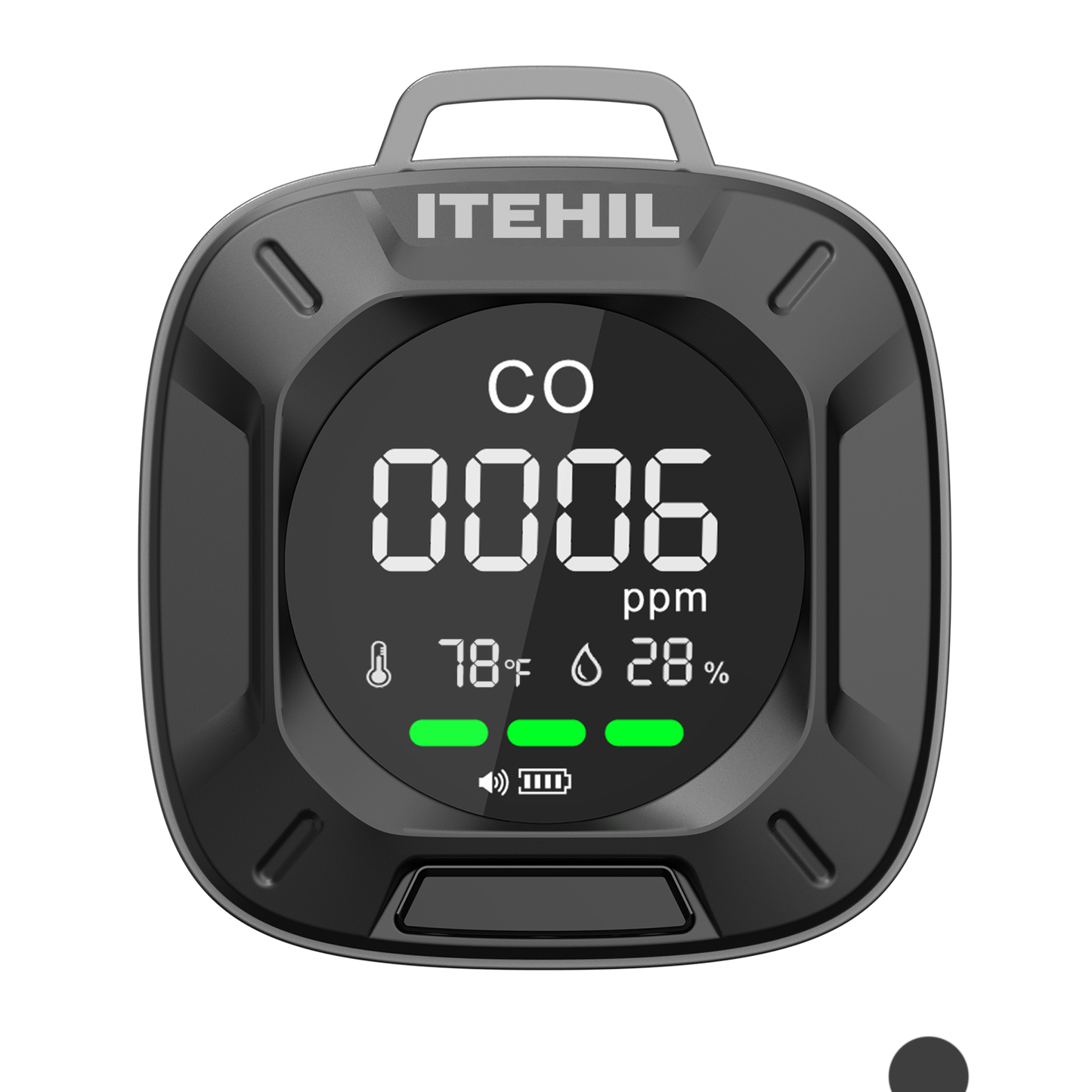 ITEHIL Portable 3-in-1 Carbon Monoxide Detector