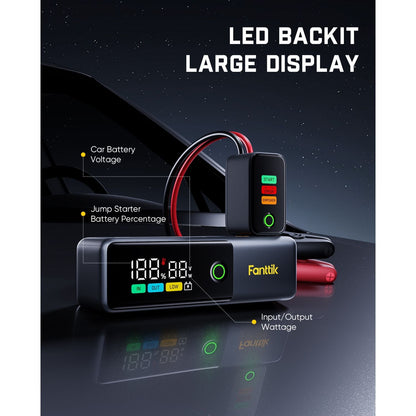Fanttik X9 Pro Tire Inflator and Potent T10 1800 Amp Jump Starter