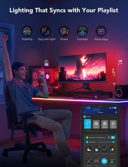 Refurbished Govee RGBIC LED Neon Rope Lights for Desks