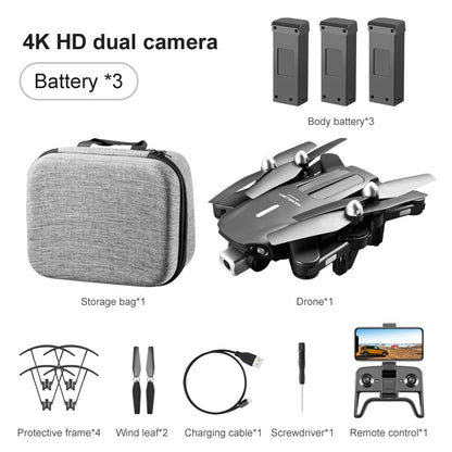 RC Drone K106 OAS GPS 4K HD Dual Camera Obstacle Avoidance Cool Colorful LED lights